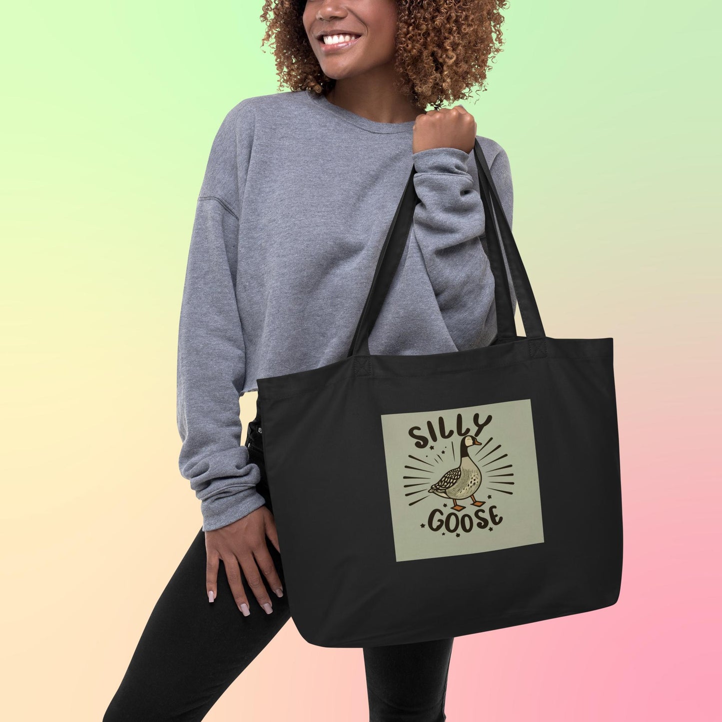 Silly Goose - Large organic tote bag
