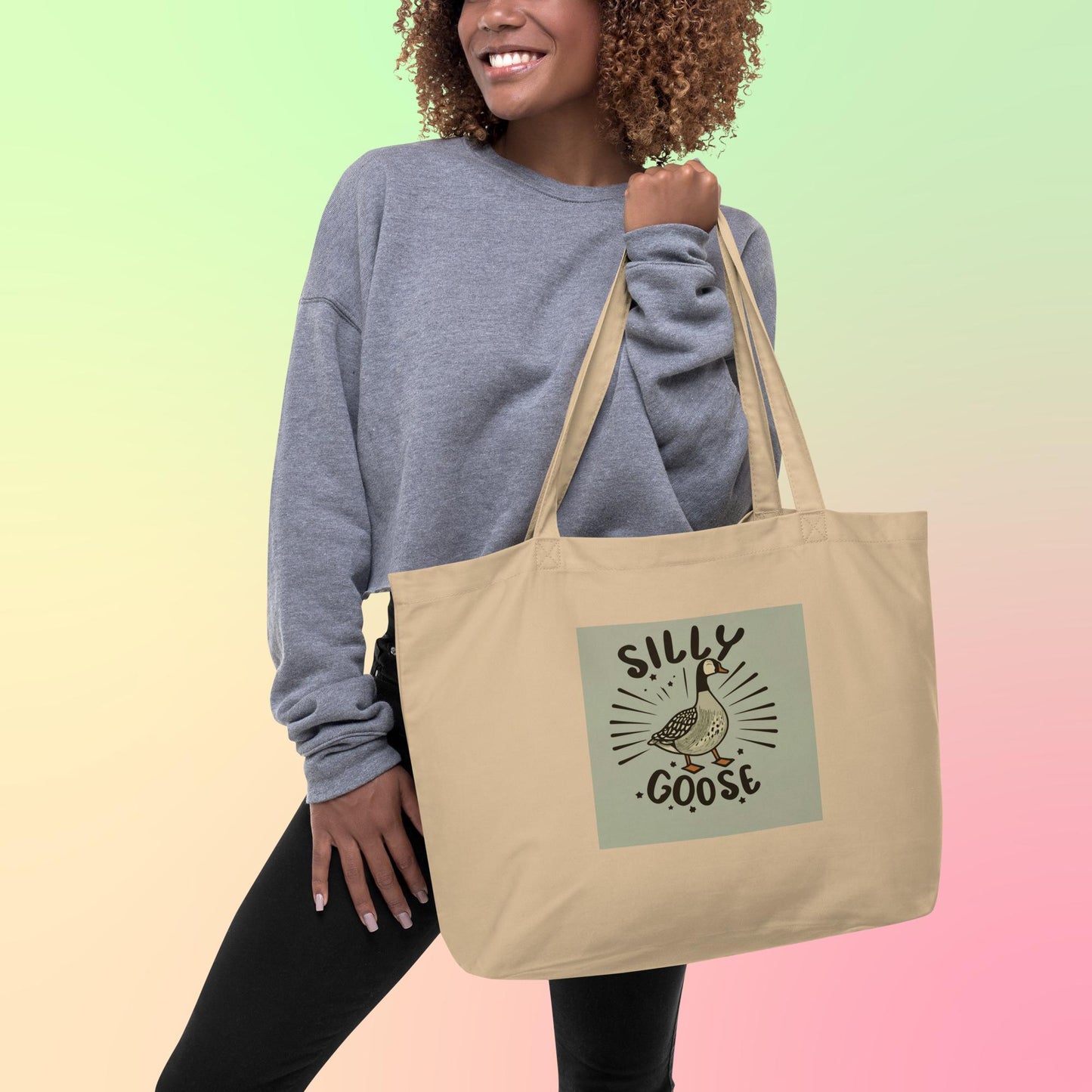 Silly Goose - Large organic tote bag