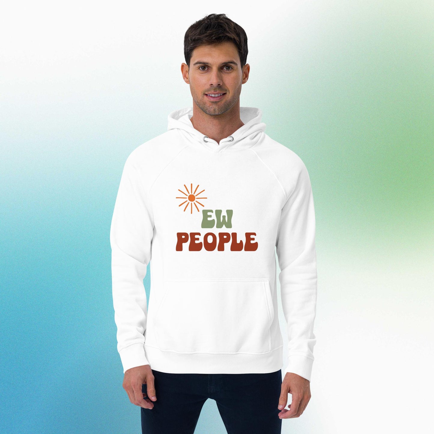 Ew, people - Unisex eco raglan hoodie