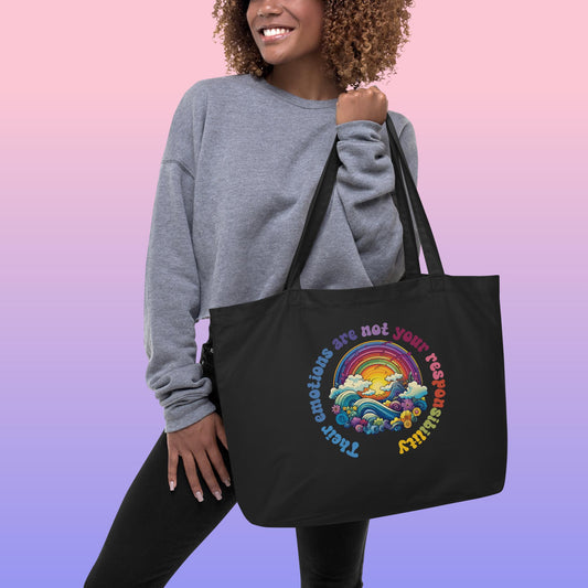 Their emotions are not your responsibility - Large organic tote bag